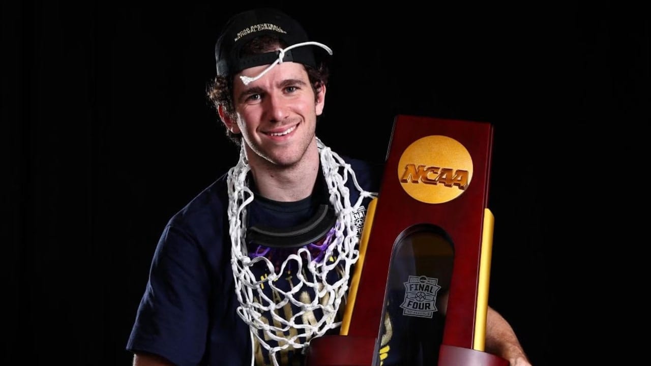 Harrison Hochberg, the first Jewish member of the University of Michigan basketball team to win a National Championship.