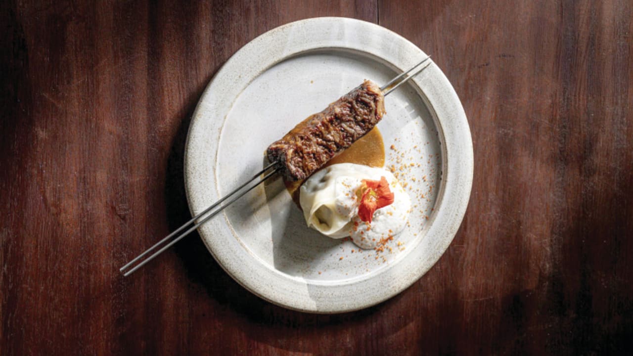 Noema, doner skewer.