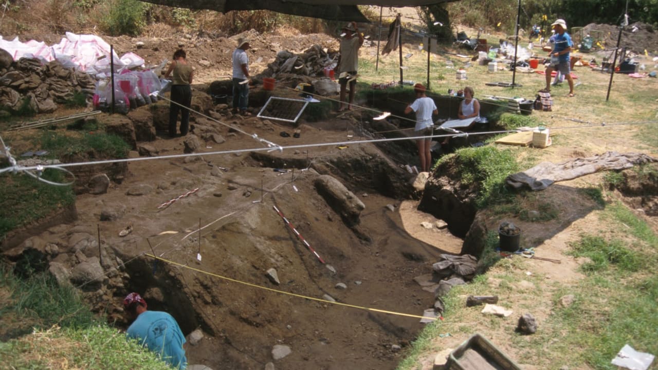A general view of the excavation of Gesher B'not Ya‘acov Acheulian site, April 14, 2026.