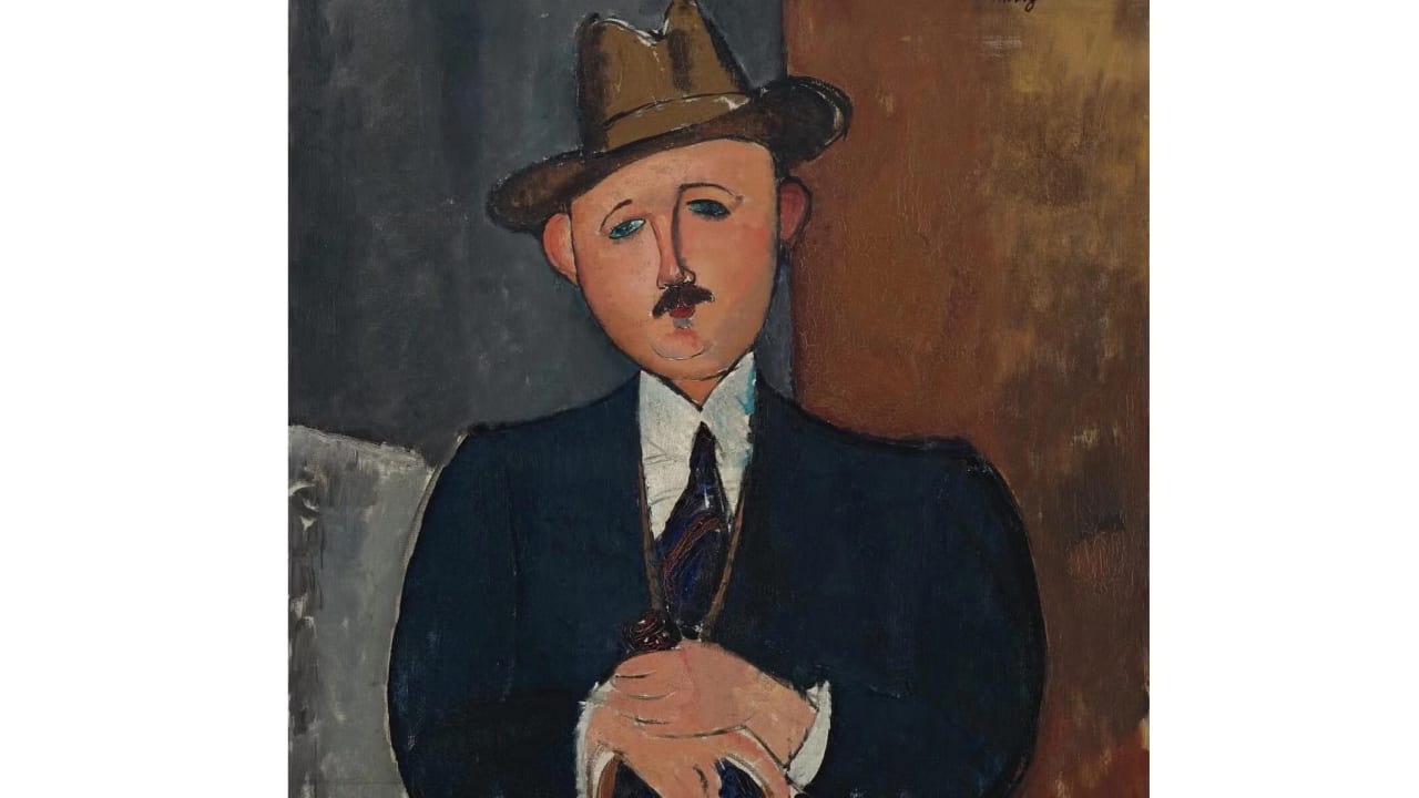 A judge ruled in 2026 that Amedeo Modigliani's "Seated Man with a Cane," shown here in part, must be returned to the family of the man who owned it before the Holocaust. 