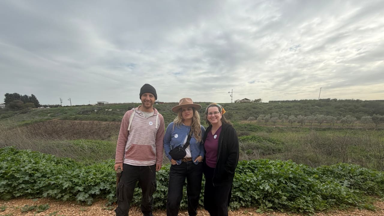 (From L) Avi Freidman, Ariela Solomon, and Yael Maoz at the site of the future Galilee Eco Center, this year.