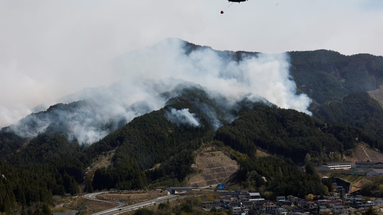 Japan wildfires burn for fifth day, forcing mass evacuations in Otsuchi