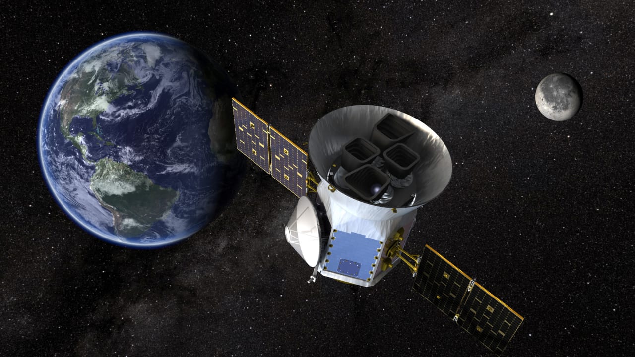 TESS, the Transiting Exoplanet Survey Satellite, is shown in this conceptual illustration obtained by Reuters on March 28, 2018.