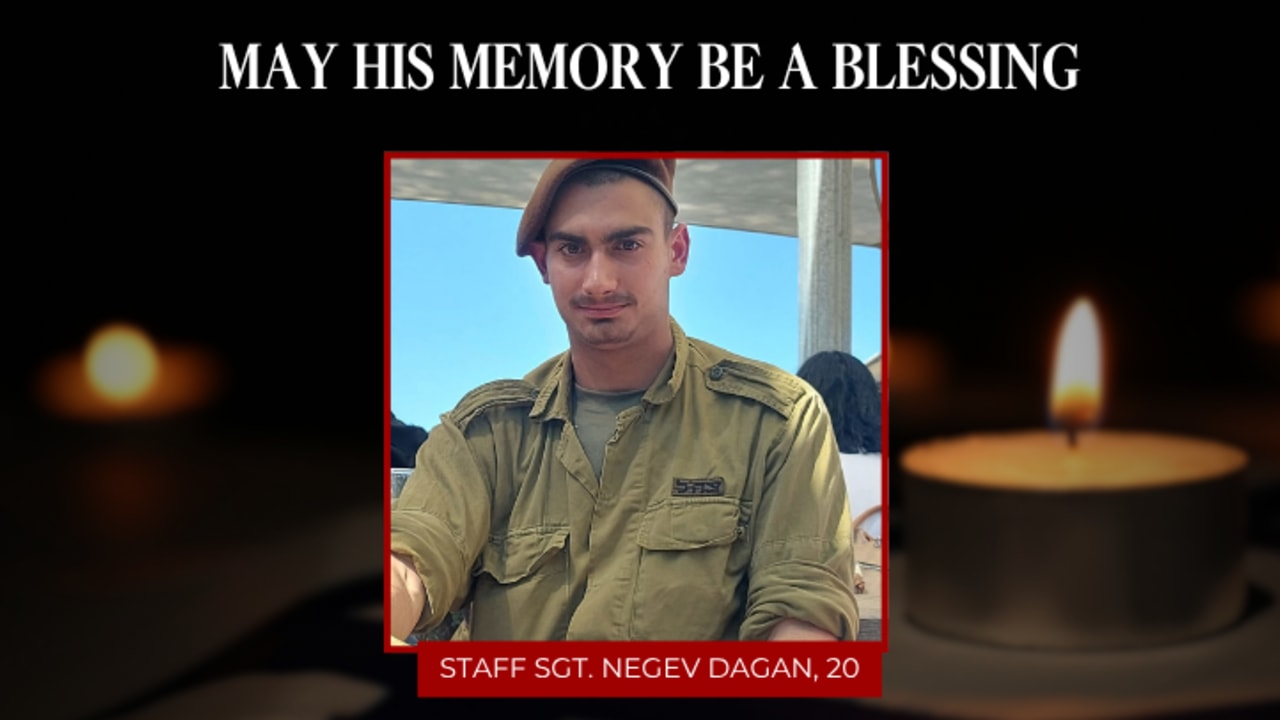 Şehit düşen asker, Başçavuş Negev Dagan, 20 yaşında.