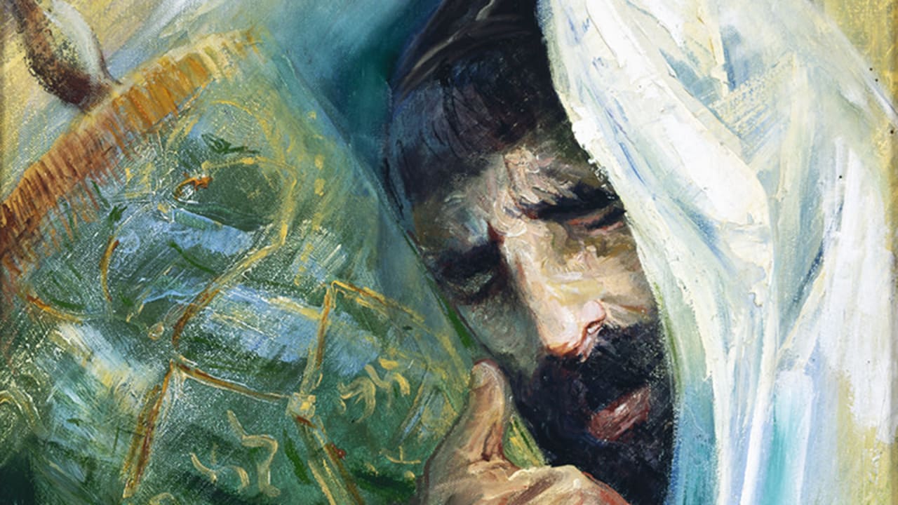 Huvy Elisha paintings (all oil on canvas): ‘Man with the Torah.’
