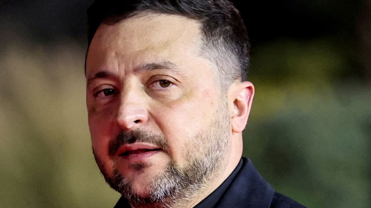 Ukrainian President Volodymyr Zelenskiy arrives to attend an informal European leaders' summit in Ayia Napa, Cyprus April 23, 2026.