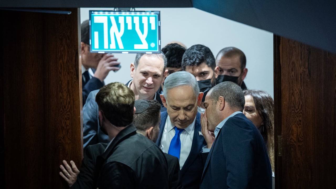 Israeli Prime Minister Benjamin Netanyahu attends the State Comptroller elections at the plenum of the Knesset, in Jerusalem, June 3, 2026. 