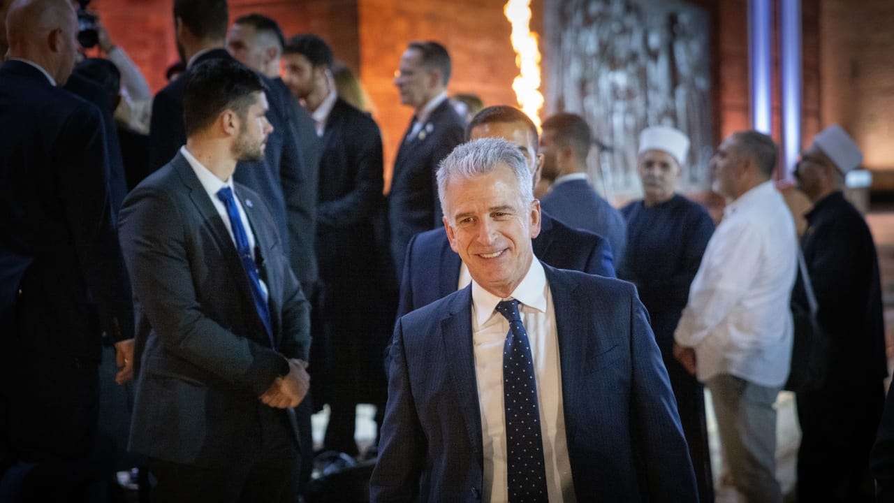 Head of Mossad David Barnea attends a ceremony held at the Yad Vashem Holocaust Memorial Museum in Jerusalem, as Israel marks the annual Holocaust Remembrance Day. April 23, 2025.