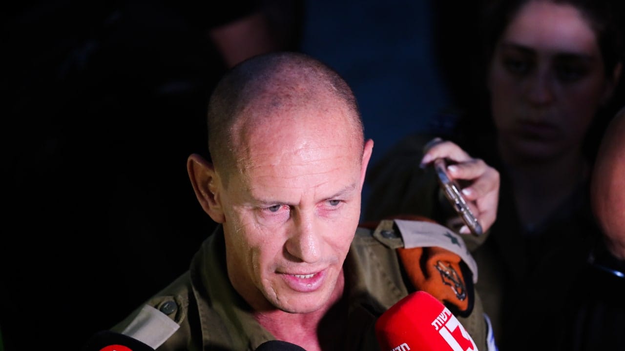 Rafi Milo, commander of the Homefront Command at the scene where a rocket fired from Gaza hit and damaged a house in Rehovot on May 11, 2023.Rafi Milo, commander of the Homefront Command at the scene where a rocket fired from Gaza hit and damaged a house in Rehovot on May 11, 2023.