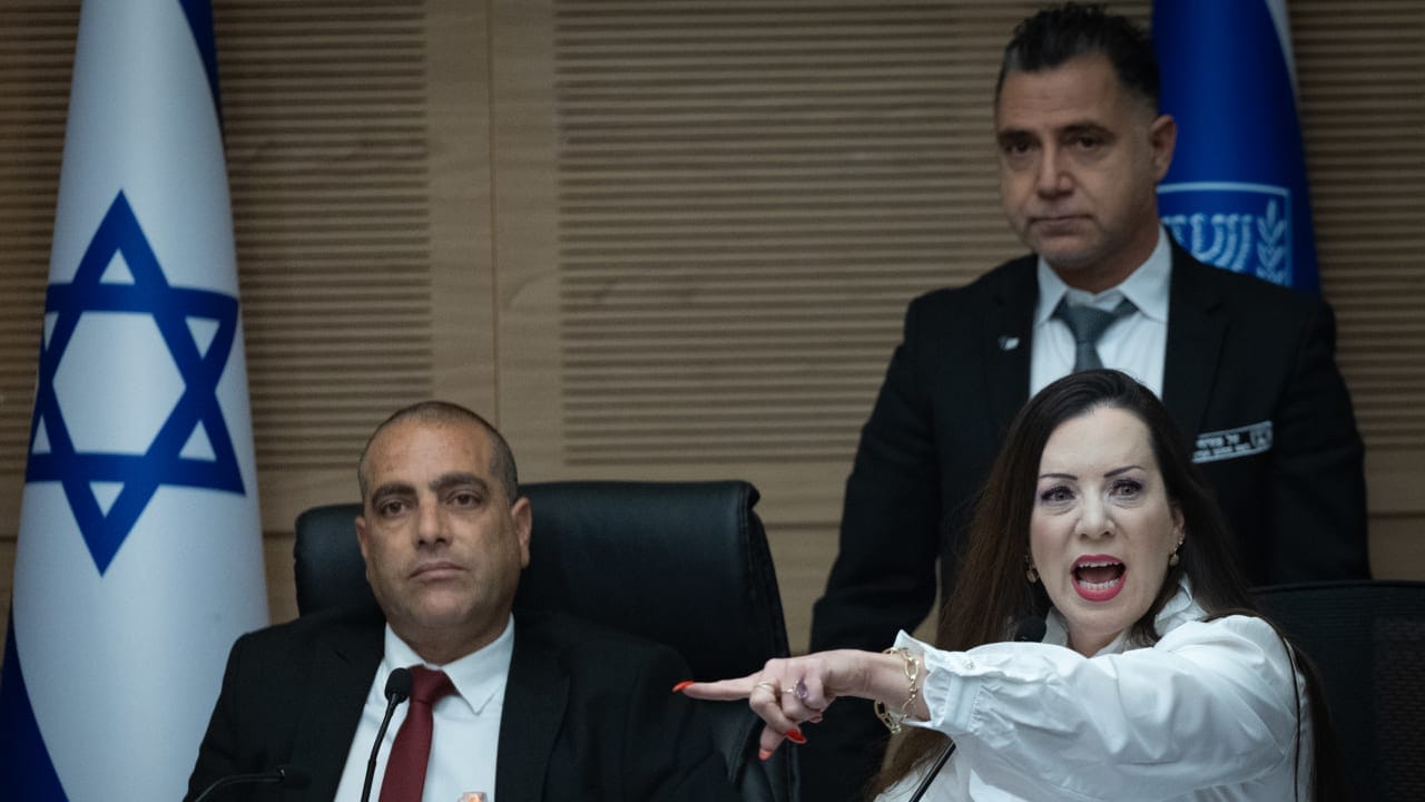 MK Tally Gotliv and and MK Ofir Katz attend a House committee meeting at the Knesset, the Israeli Parliament in Jerusalem on, June 8, 2026.
