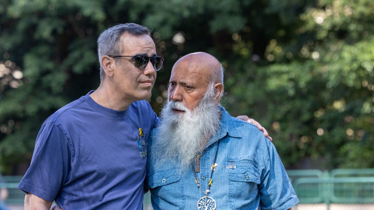 RELEASED ISRAELI hostage Omri Miran, with his father Dani, October 28, 2025.