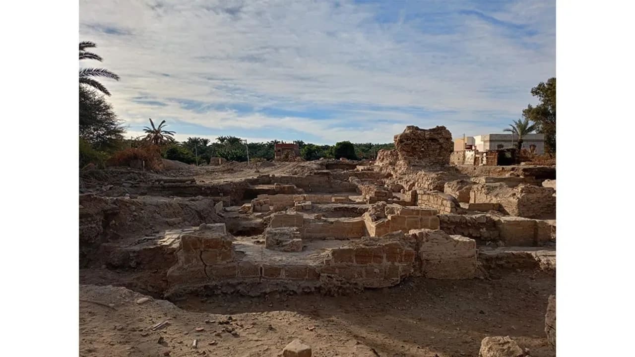 El antiguo complejo de templos de la localidad de al-Qasr, en el oasis de Bahariya (Egipto), 3 de julio de 2026. 