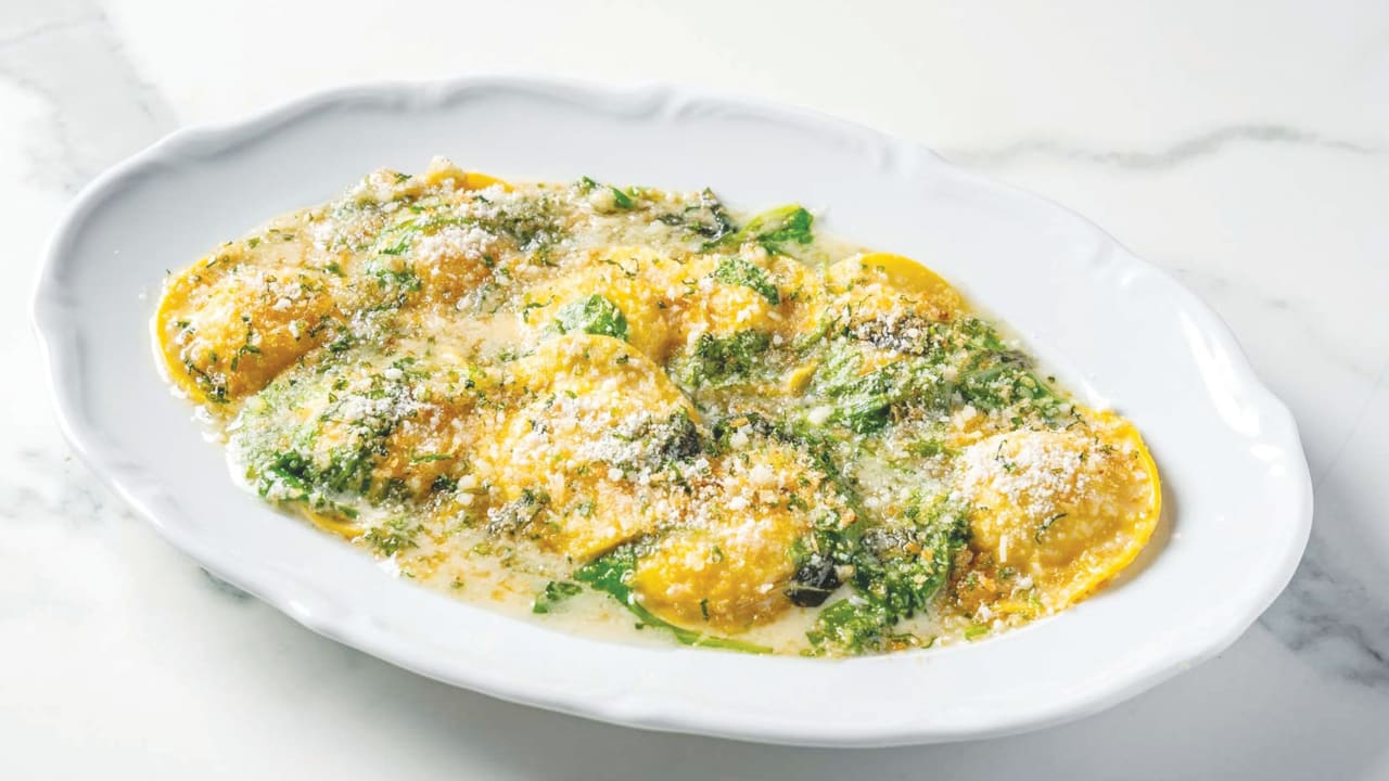 Ravioli dish at Saporito