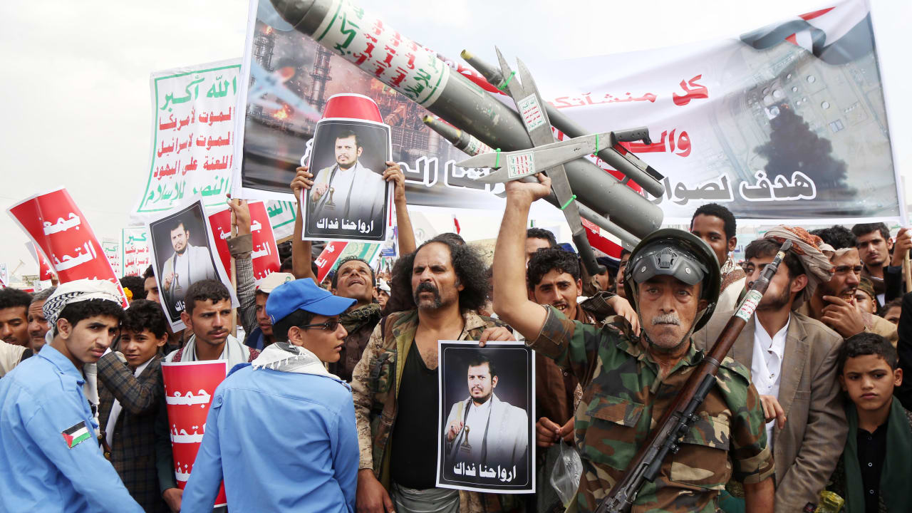 Yemeni protesters take part in a demonstration in Sana'a, Yemen, July 17, 2026