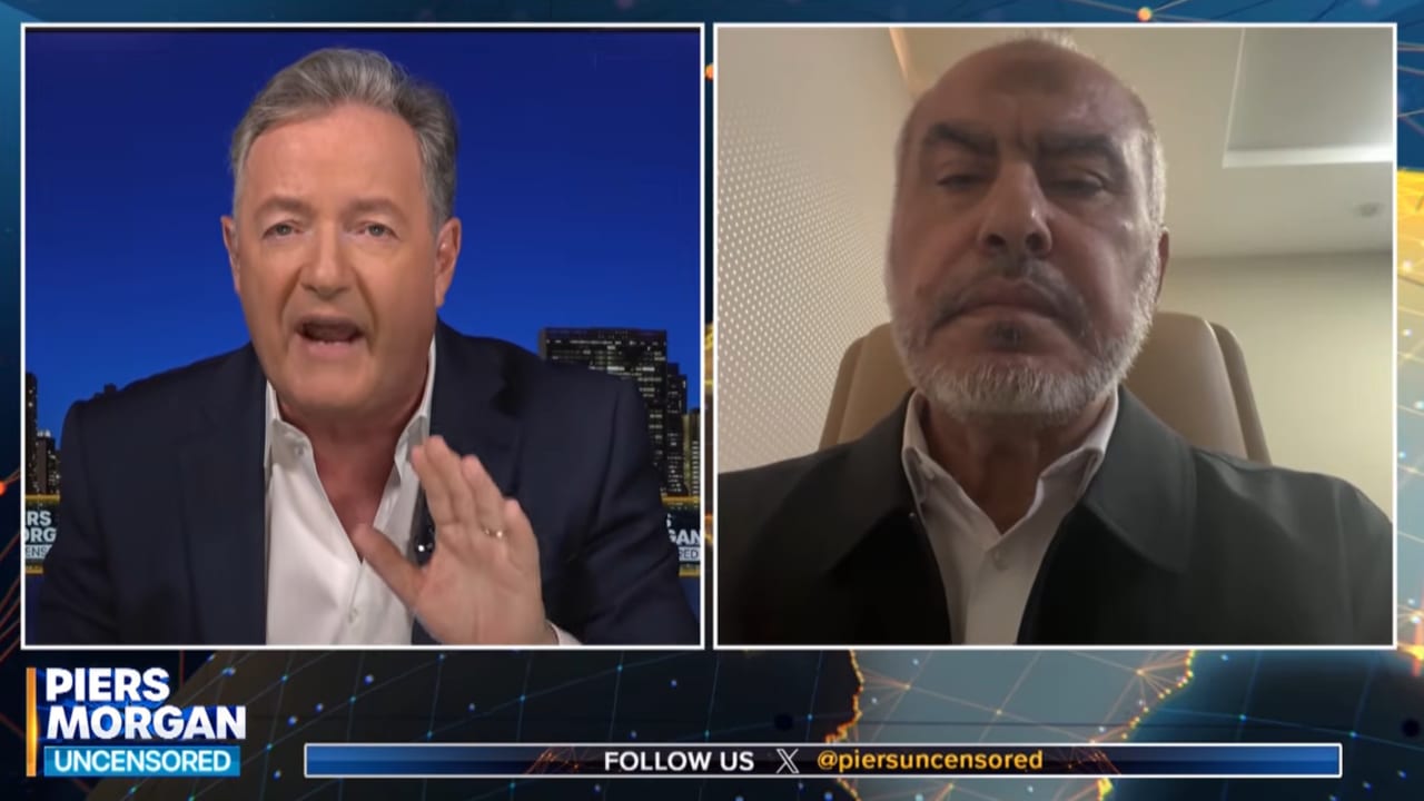 Piers Morgan interviews Hamas official Ghazi Hamad on his show 'Piers Morgan Uncensored.'