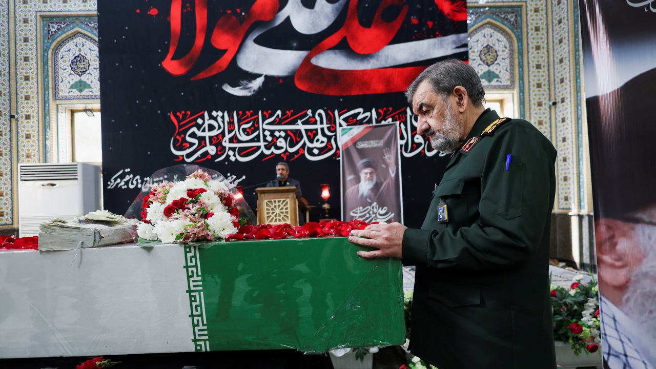 Iranian military commander Mohsen Rezaee attends the funeral ceremonies for Ali Shamkhani, political advisor to Iran’s late supreme leader Ayatollah Ali Khamenei, who was killed in airstrikes, in Tehran, Iran, March 14, 2026; illustrative.