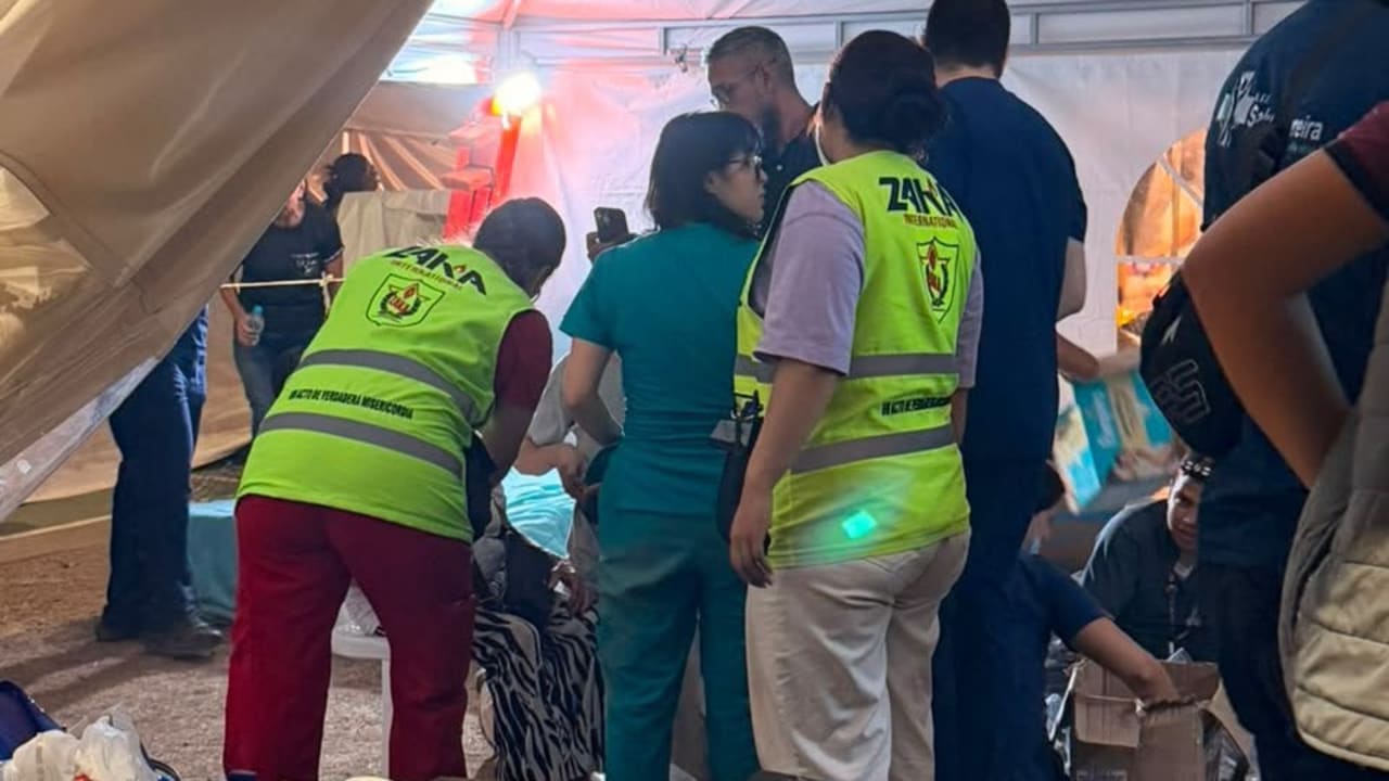 ZAKA volunteers operating at one of the sites that was struck by an earthquake in Colombia, August 13, 2026.