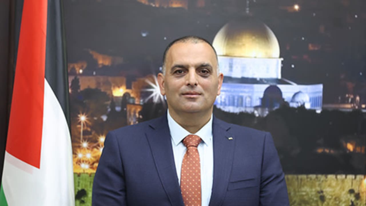 Palestinian Authority's Jerusalem Affairs Minister Ashraf Hassan Abbas al-Awar.