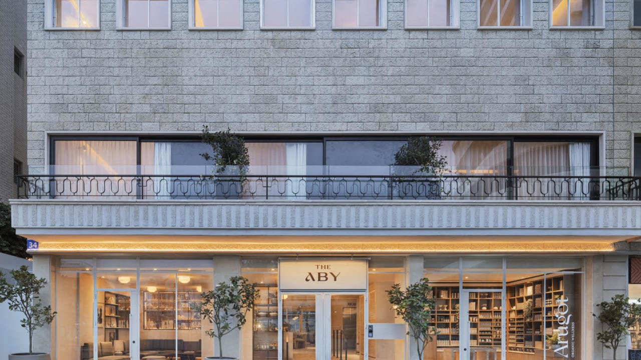 THE ABY hotel exterior.