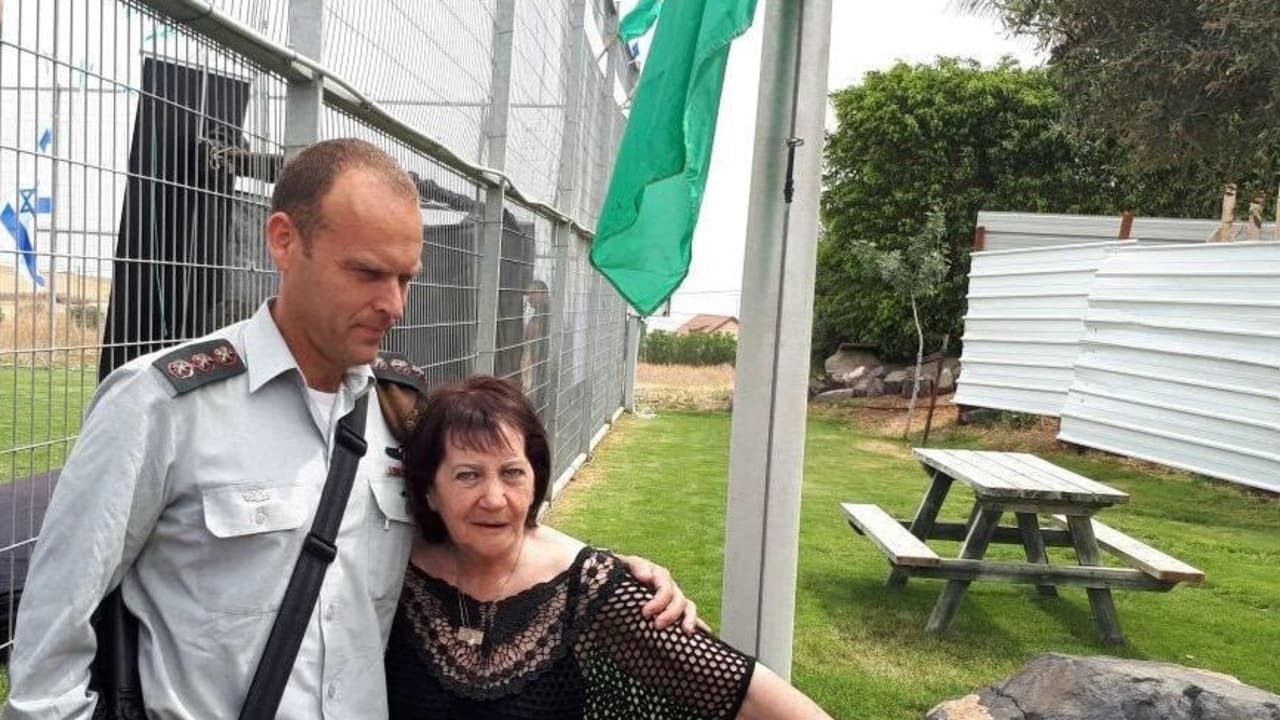 Then-colonel Shlomi Binder with Zehava Shaul.