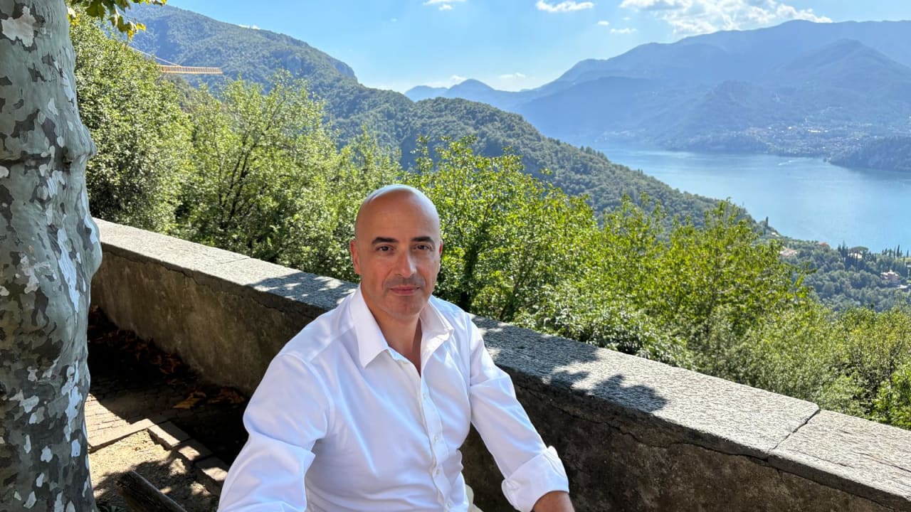 Lake Como, located in Italy's "Golden Triangle" where the three main towns of Varenna, Bellagio, and Menaggio meet the inverted Y-shaped expansion of the lake.