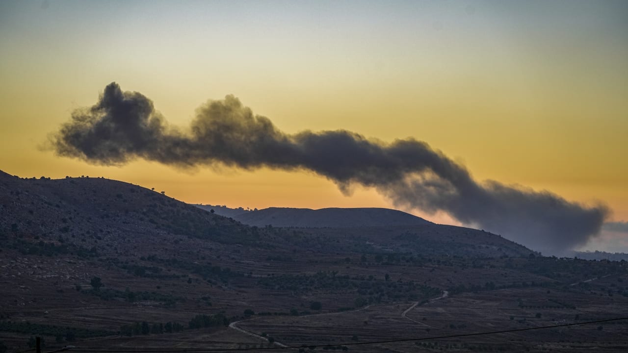 Smoke rises from southern Lebanon during an Israeli military operation, September 5, 2026.