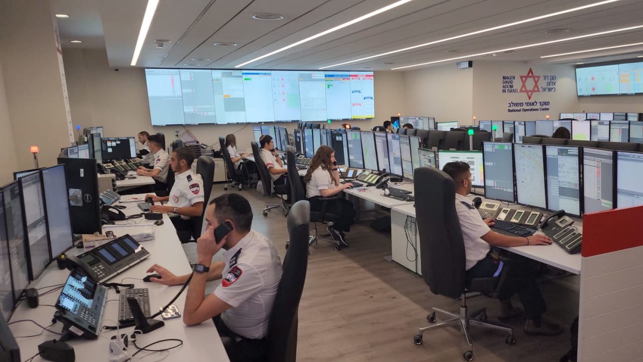 Magen David Adom National Operations Center.