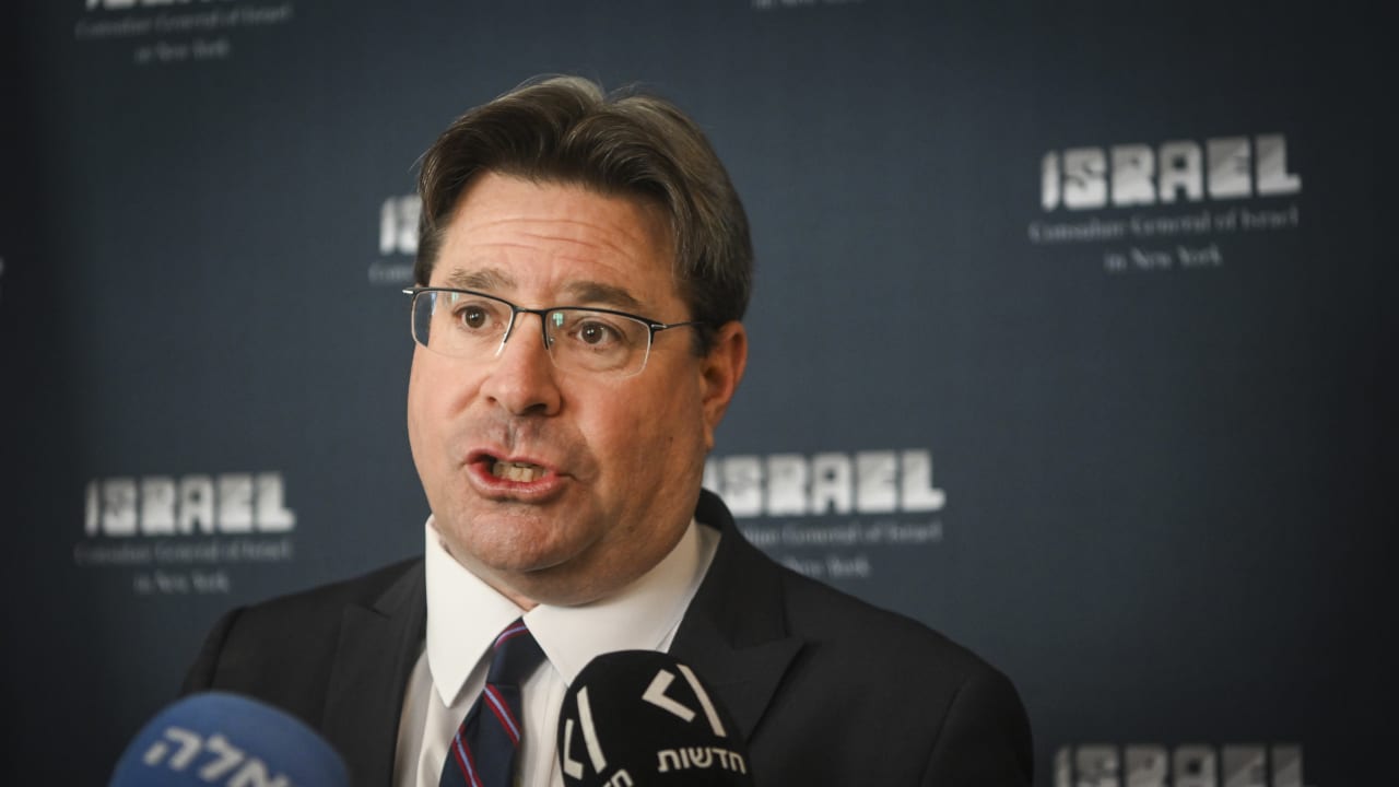 Ofir Akunis, Israeli Consul General in New York attends the Israel Day Parade in New York City, May 31, 2026. 