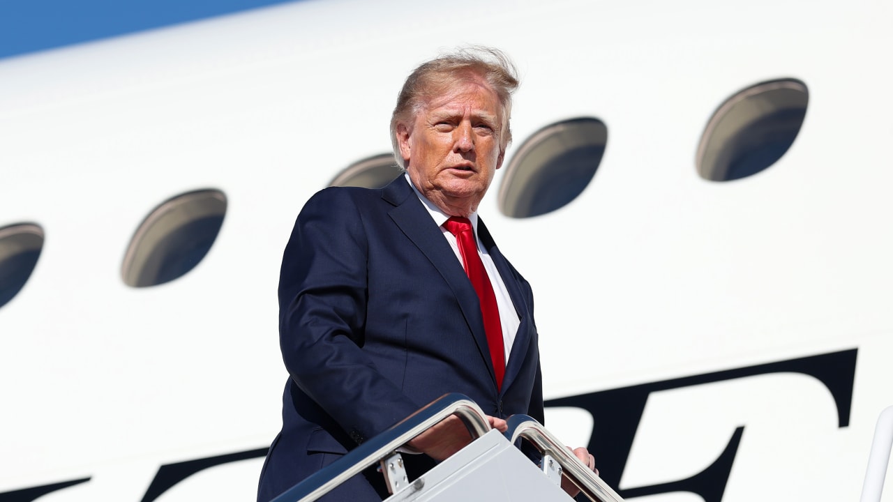 US President Donald Trump boards Air Force One on September 16, 2026 at Joint Base Andrews, Maryland. 