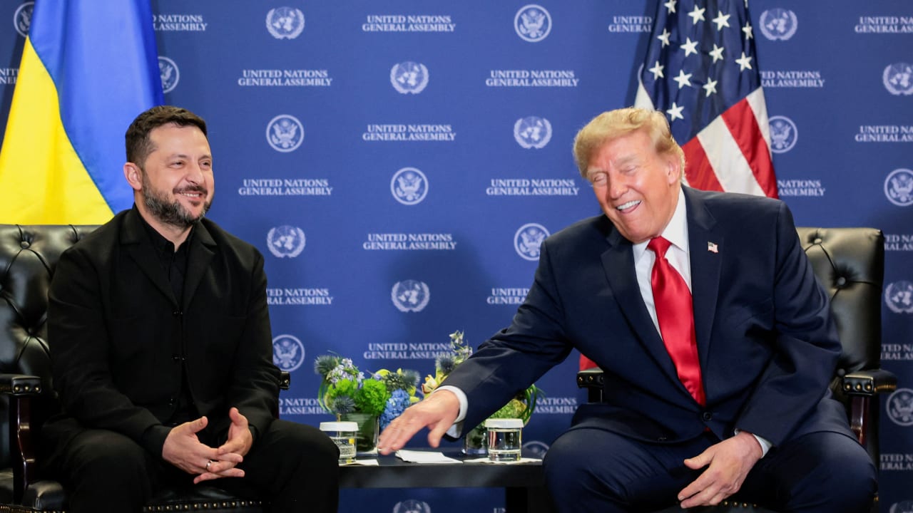 US President Donald Trump meets with Ukraine's President Volodymyr Zelenskiy during the 81st United Nations General Assembly (UNGA) in New York City, US, September 22, 2026.