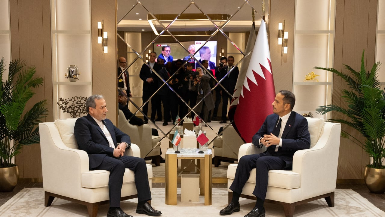Qatar's Prime Minister and Minister of Foreign Affairs Sheikh Mohammed bin Abdulrahman bin Jassim Al-Thani meets with Iranian Foreign Minister Abbas Araghchi on the sidelines of 81st United Nations General Assembly, in New York City, US, September 22, 2026. 