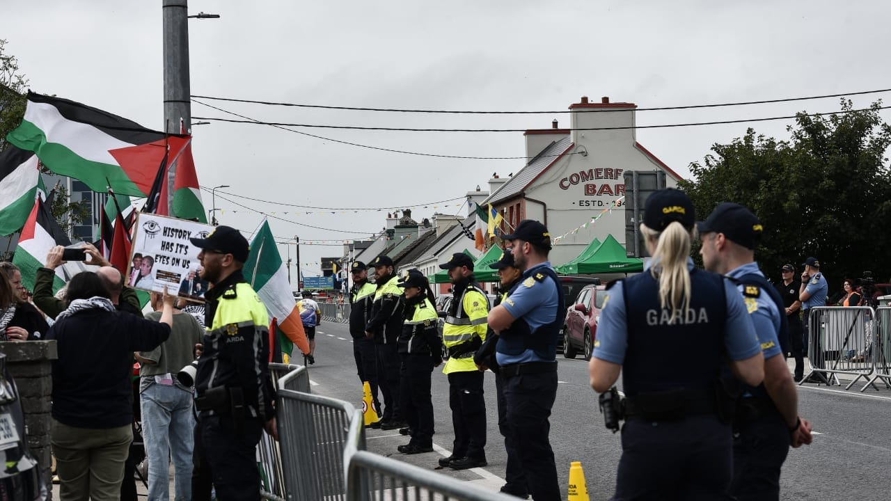 Pro-Palestinian protest in Ireland, September 13, 2026. 