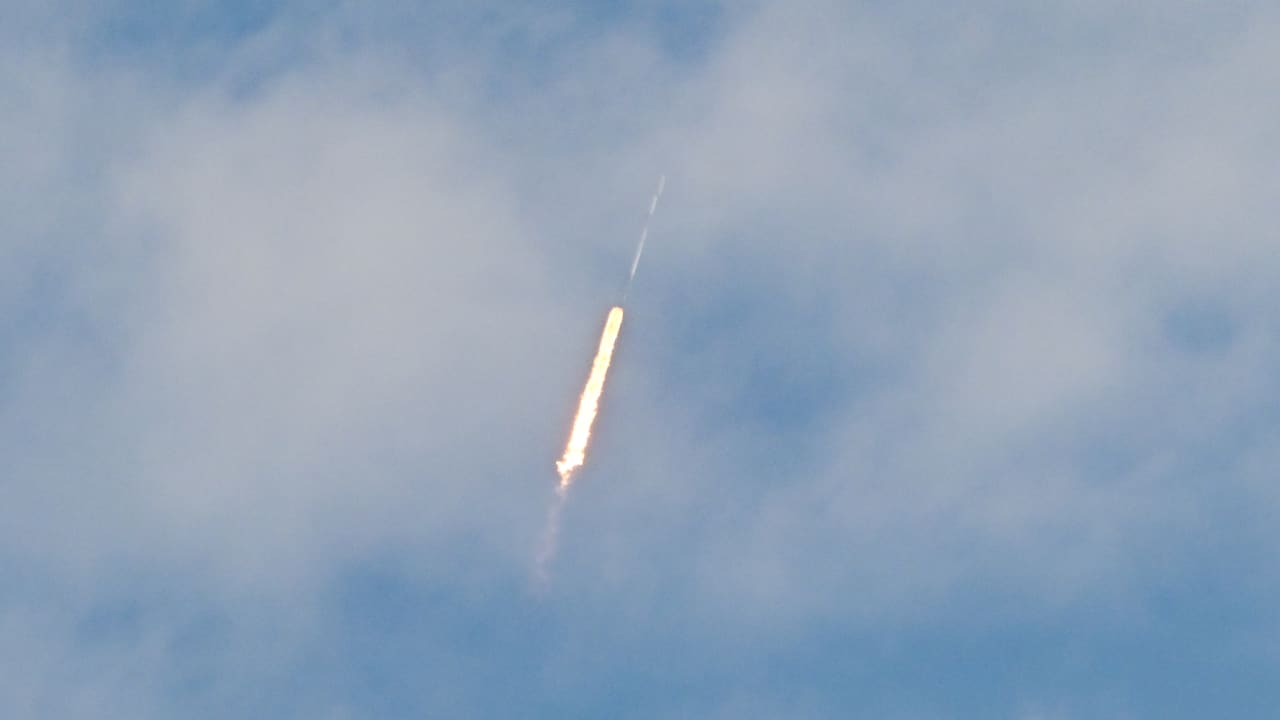 A SpaceX Falcon 9 rocket carrying the Starlink 10-54 mission lifts off from Space Launch Complex 40 at Cape Canaveral Space Force Station in Cape Canaveral, Florida, on June 12, 2026. 