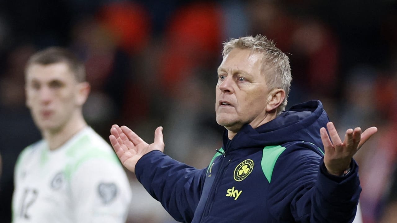 Republic of Ireland coach Heimir Hallgrimsson reacts to FIFA World Cup UEFA Qualifiers, Czech Republic vs Republic of Ireland, March 26, 2026.
