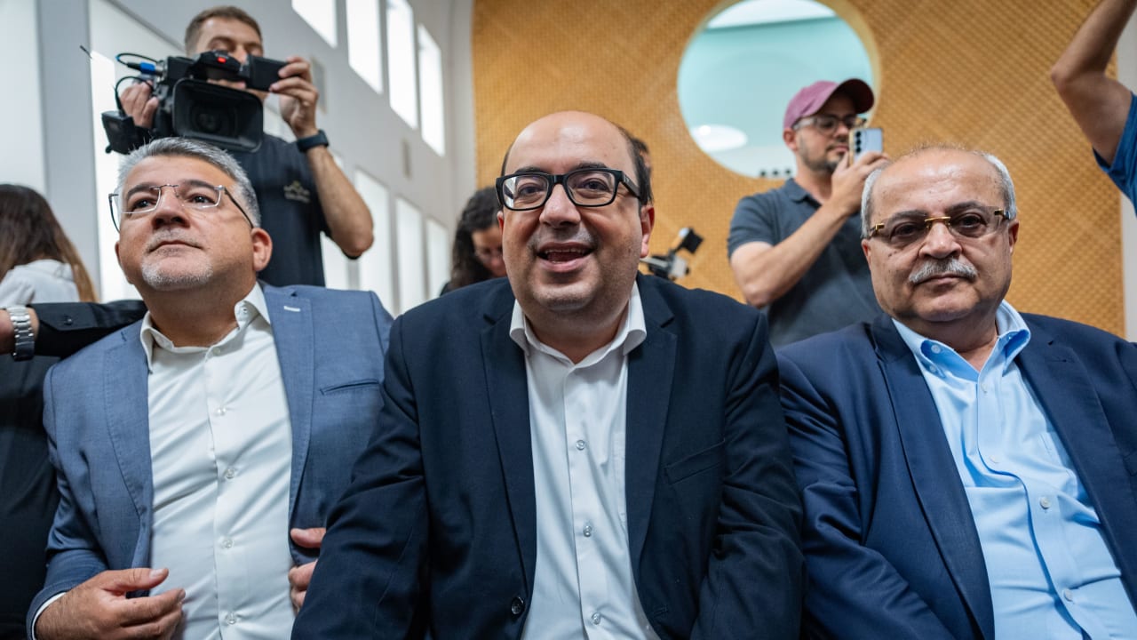 A hearing at the Supreme Court in Jerusalem on the Central Elections Committee’s decision to disqualify Ra’am, Sami Abu Shehadeh, MK Ofer Cassif and the Joint List from running in the upcoming Knesset elections, October 1, 2026.