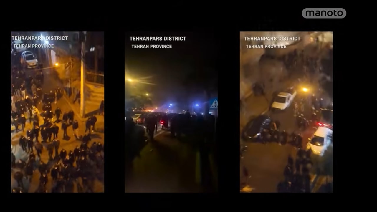 CITIZEN FOOTAGE from Tehranpars, Tehran Province, featured in Manoto’s documentary ‘This Is Our Story,’ which reconstructs the January uprising through videos filmed by Iranians as events unfolded. 