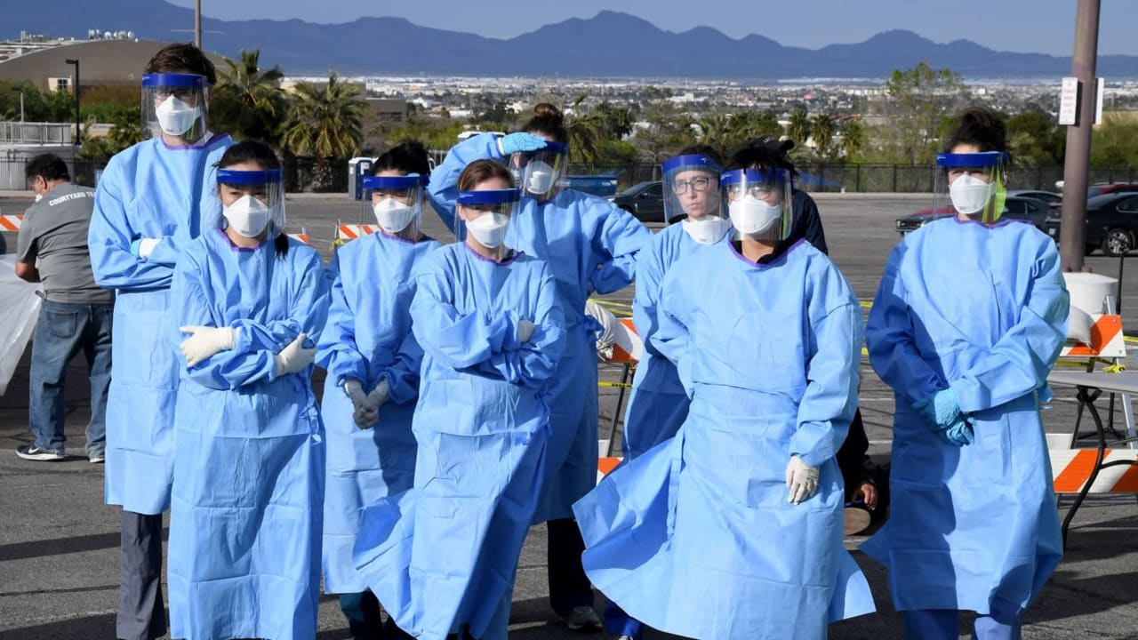Touro University Nevada medical students and physician assistants. 