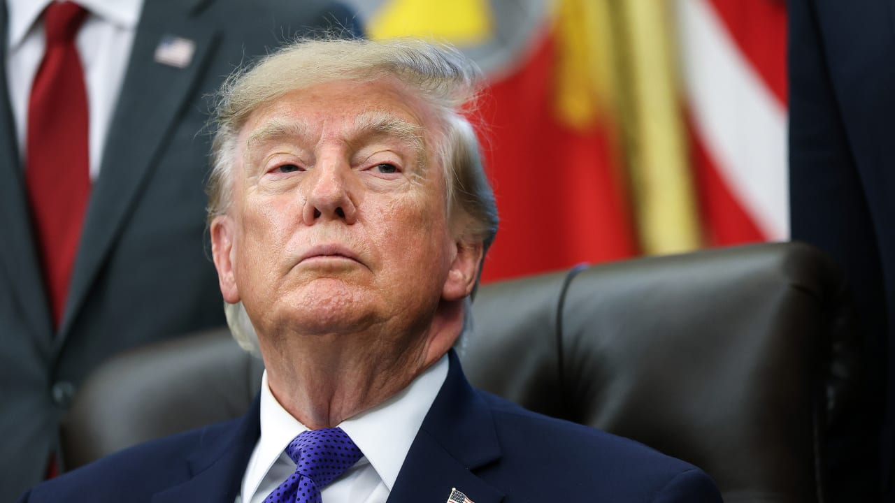 US President Donald Trump listens to a reporters question in the Oval Office at the White House on September 28, 2026 in Washington, DC.; illustrative