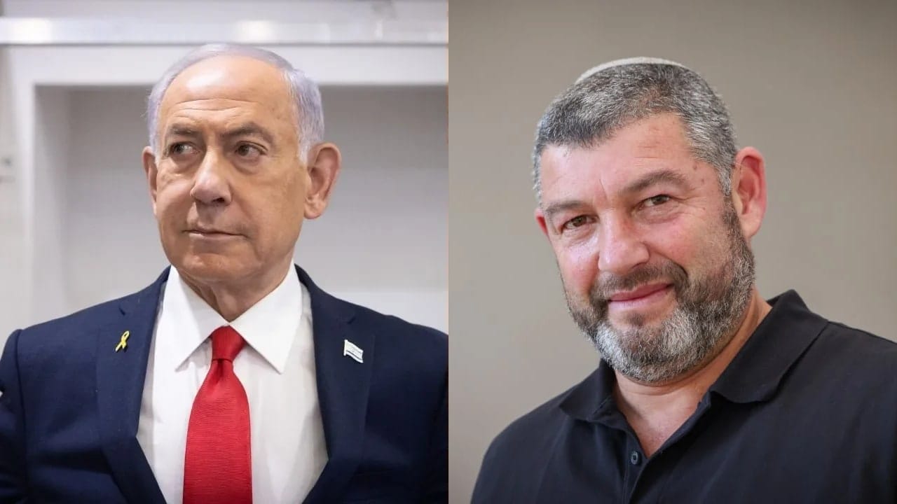 Prime Minister Benjamin Netanyahu (L), Ofer Winter.