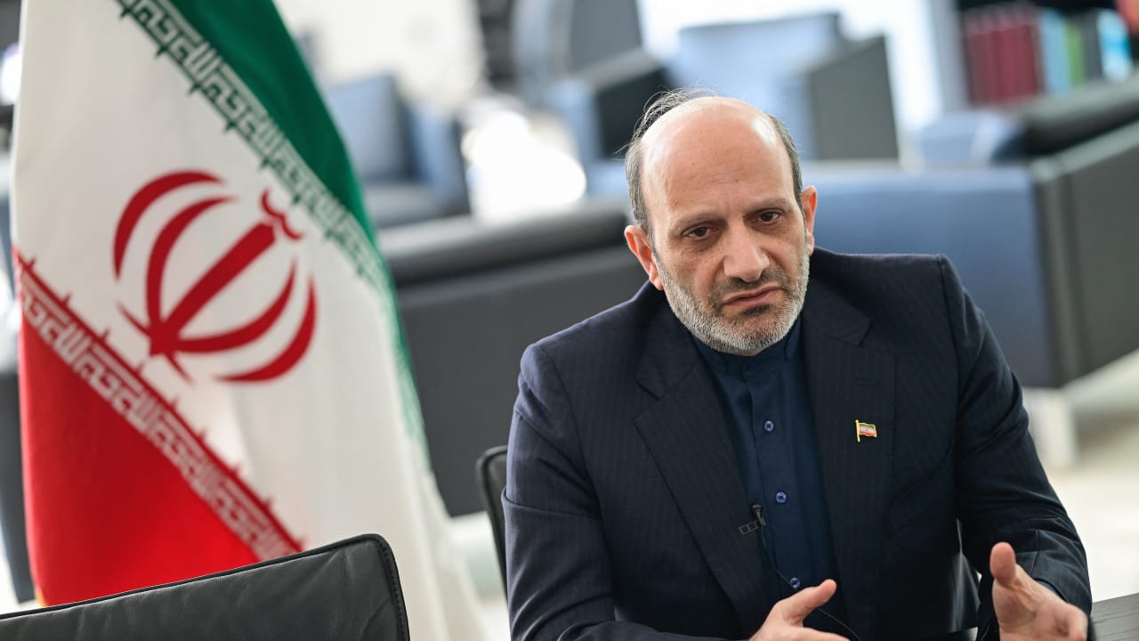 Majid Nili Ahmadabadi, Iran's Ambassador to Germany, gives an interview to AFP at the Iranian embassy in Berlin on March 19, 2026. 