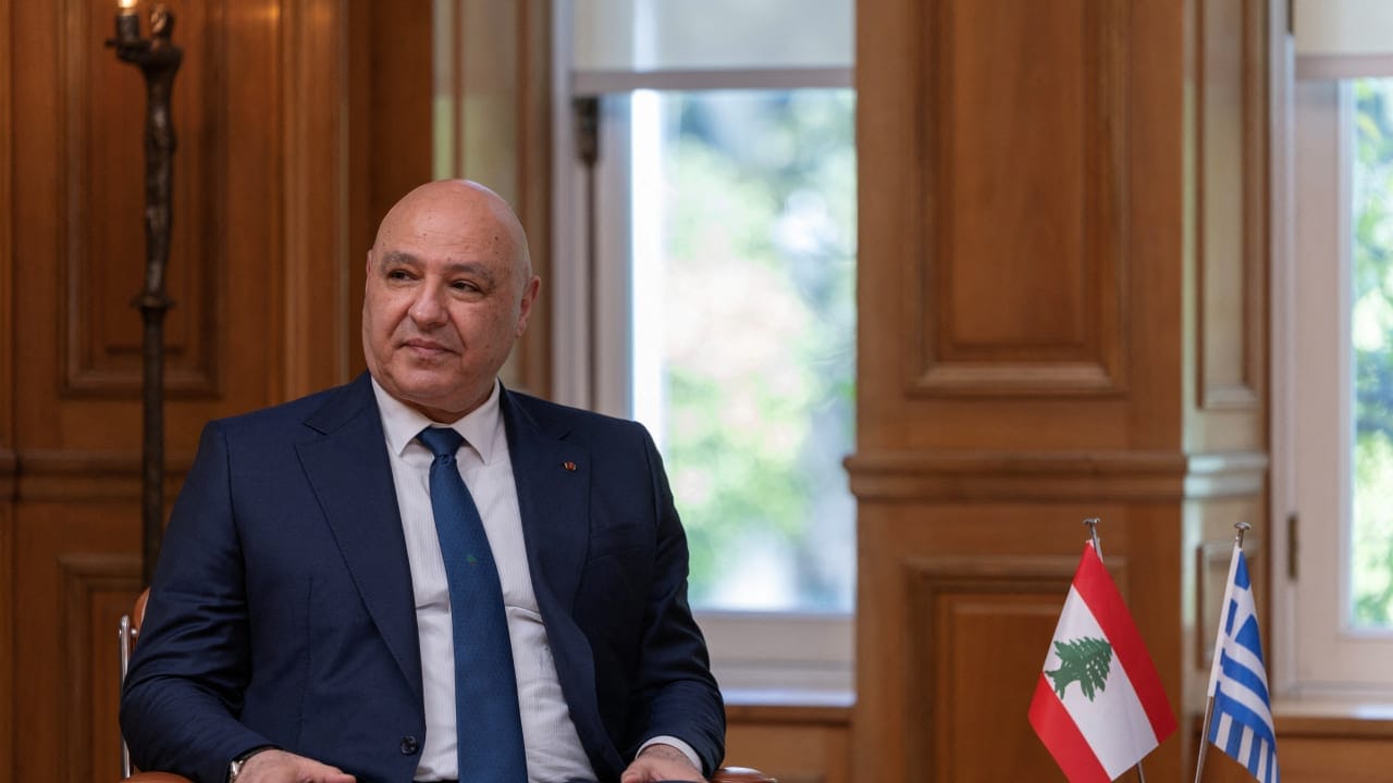 Lebanese President Joseph Aoun meets with Greek Prime Minister Kyriakos Mitsotakis, at the Maximos Mansion, in Athens, Greece, August 31, 2026