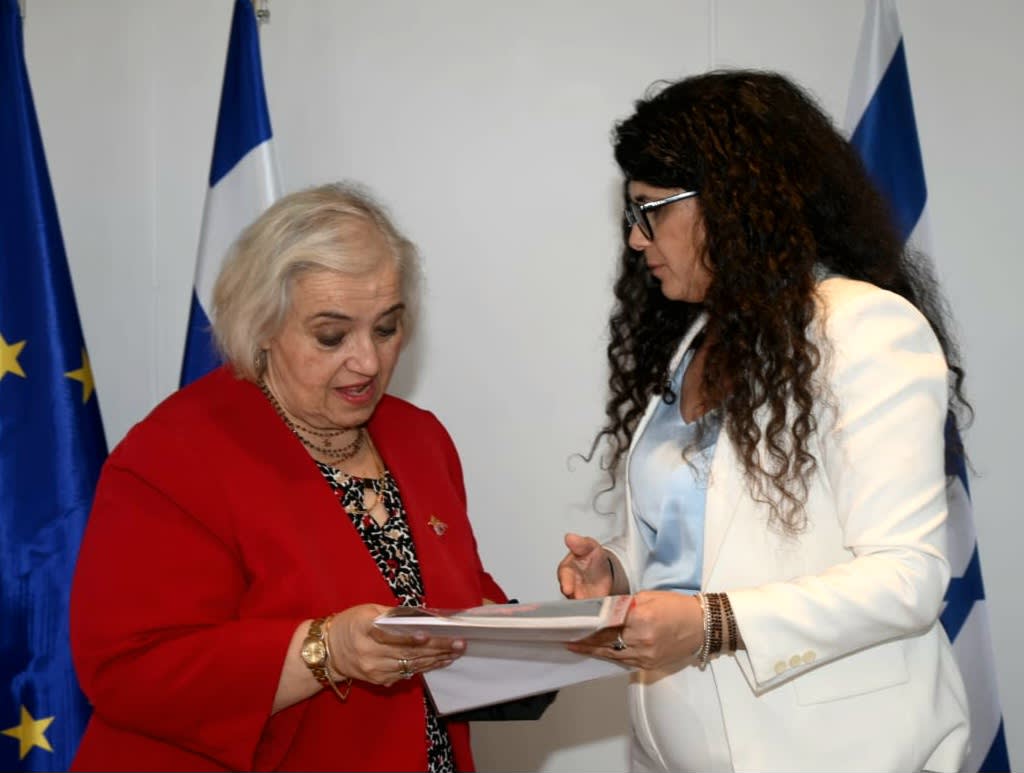 Deputy Minister of Foreign Affairs Sharren Haskel on a three-day diplomatic and economic mission to Athens. (photo credit: Courtesy Israel FM)