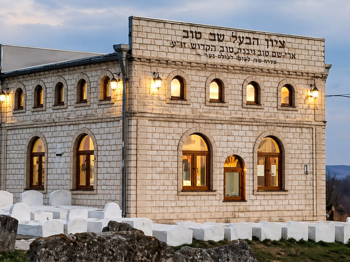  THE NEW ‘ohel’ built over the grave of the Baal Shem Tov.  (photo credit: Jacob Maor)