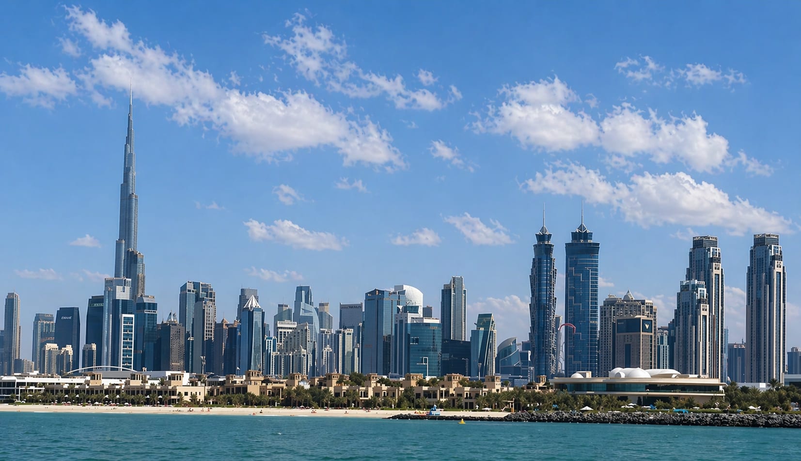 DUBAI’S SKYLINE of hotels. (photo credit: MOTTI VERSES)