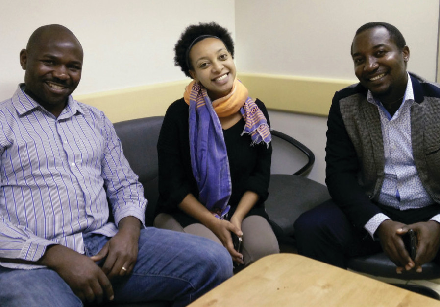 Three African students at the IMPH: (From left) Melchizedek Mokaya, Dr. Naomi Teshome and Dr. Wirngo Bamenda