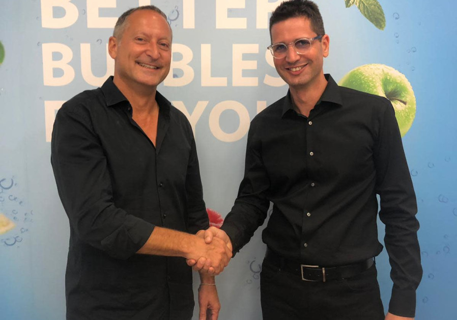 SodaStream CEO Daniel Birnbaum (L) with deputy CEO Eyal Shohat (Credit: PR)