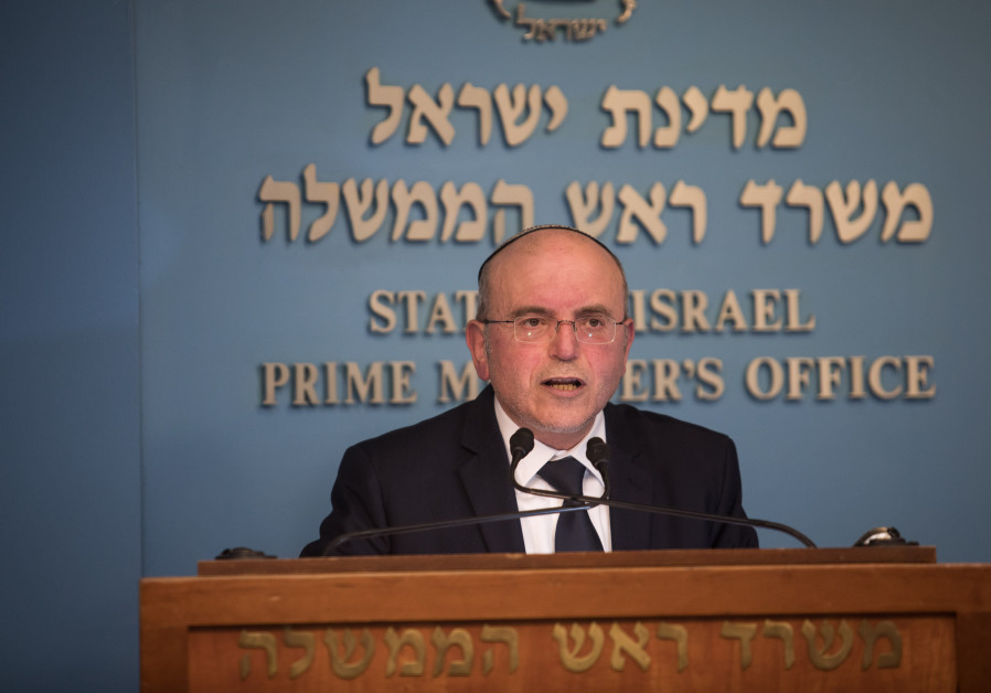 SPEAKING AT a press conference announcing the new agreement for handling asylum seekers and illegal African migrants in Israel, at the Prime Minister’s Office in Jerusalem in 2018 (Credit: Hadas Parush/Flash90)