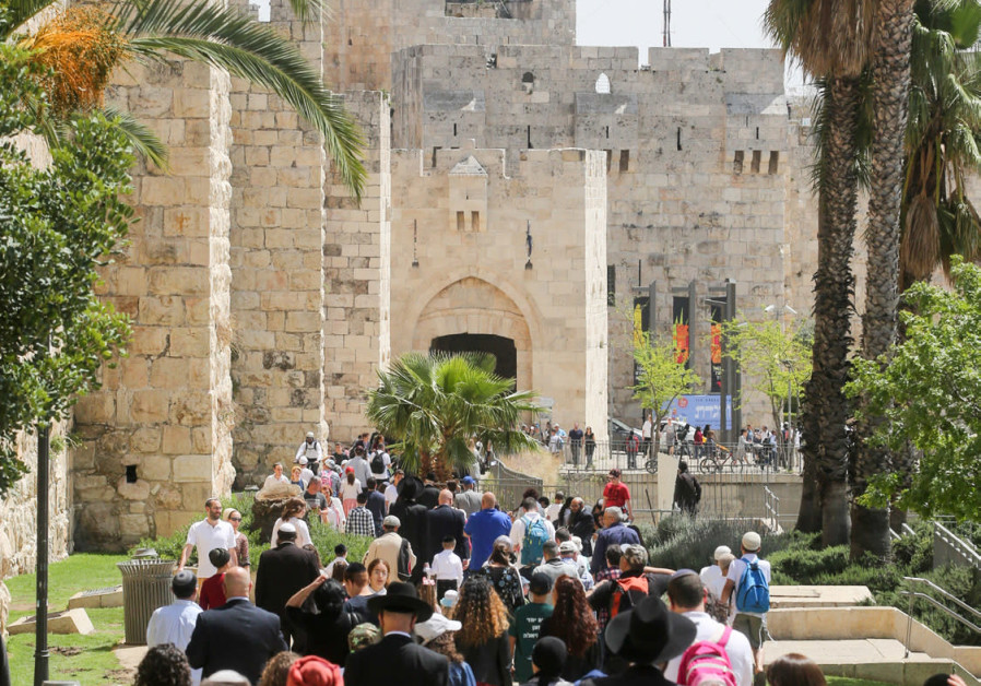 All aboard: Celebrating Hol Hamoed throughout Mamilla Mall and the Old City...(Credit: Marc Israel Sellem/The Jerusalem Post)