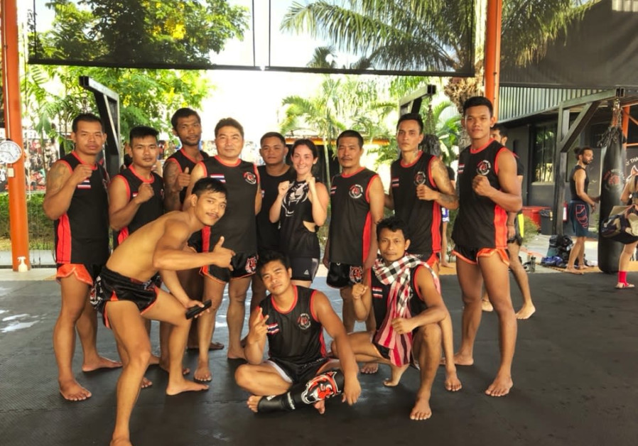 Coaches at Tiger Muay Thai with the author on her last day at the gym/ Anna Ahronheim 
