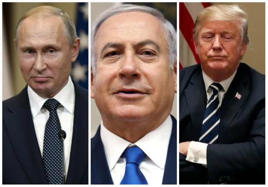 Putin (L), Netanyahu (C) and Trump (R)